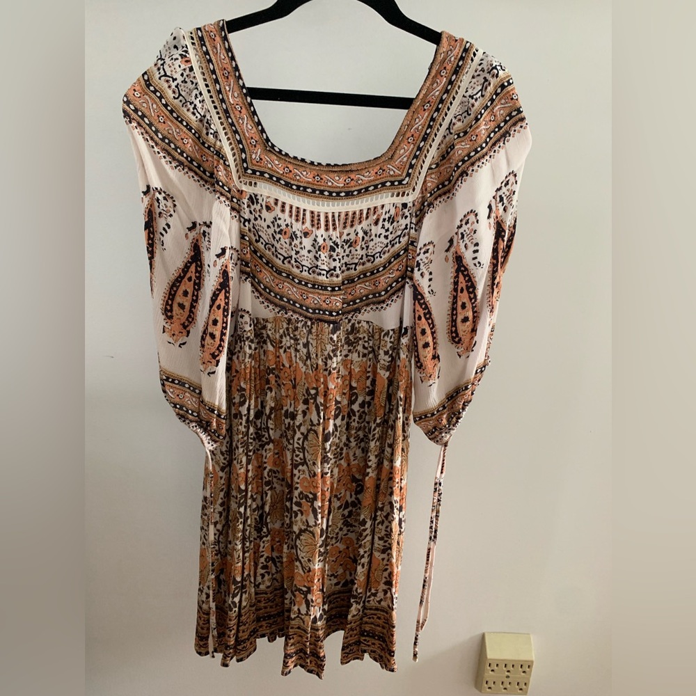 Free People boho patterned dress, size xs